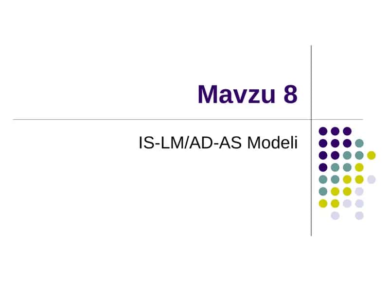 IS-LM/AD-AS Modeli