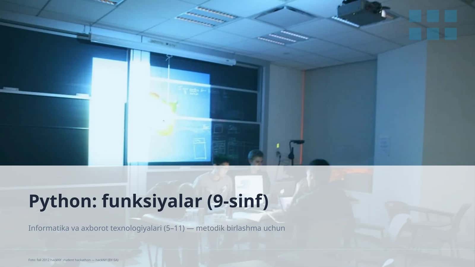 Python: funksiyalar (9-sinf)