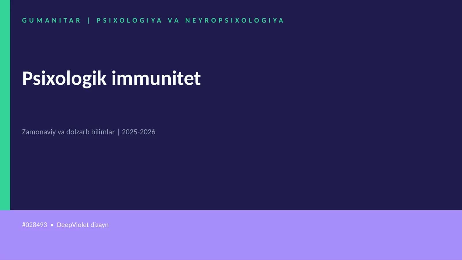 Psixologik immunitet