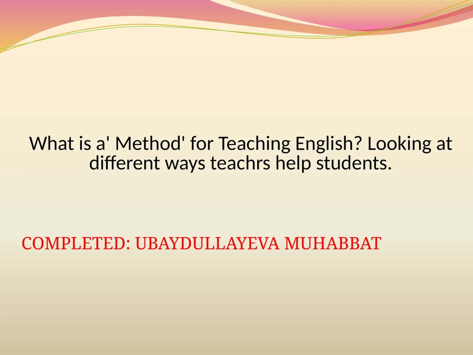 Method