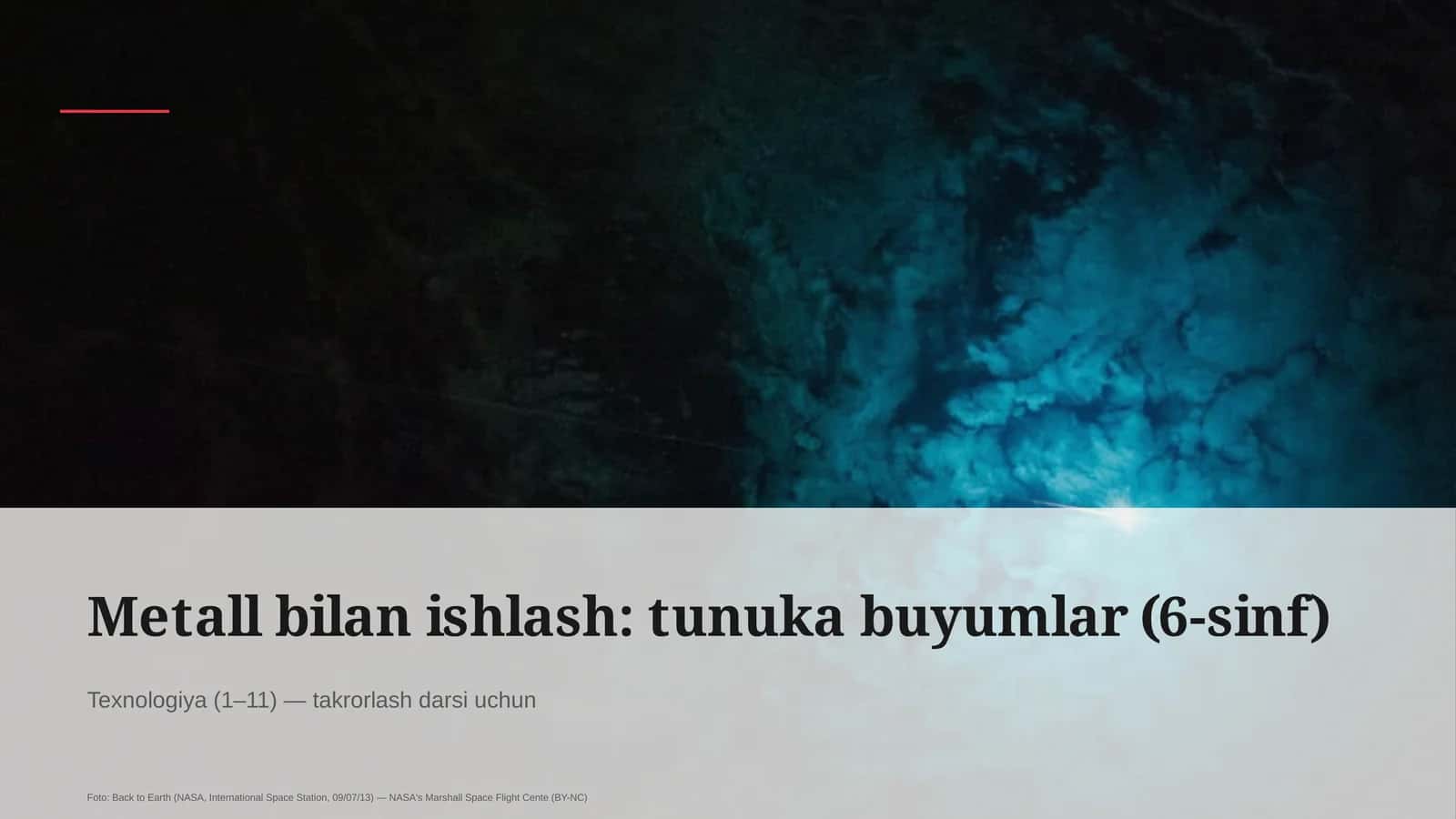 Tunuka Buyumlar (6-sinf)