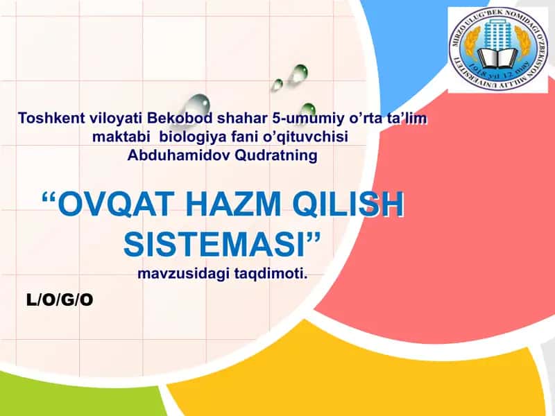 OVQAT HAZM QILISH SISTEMASI