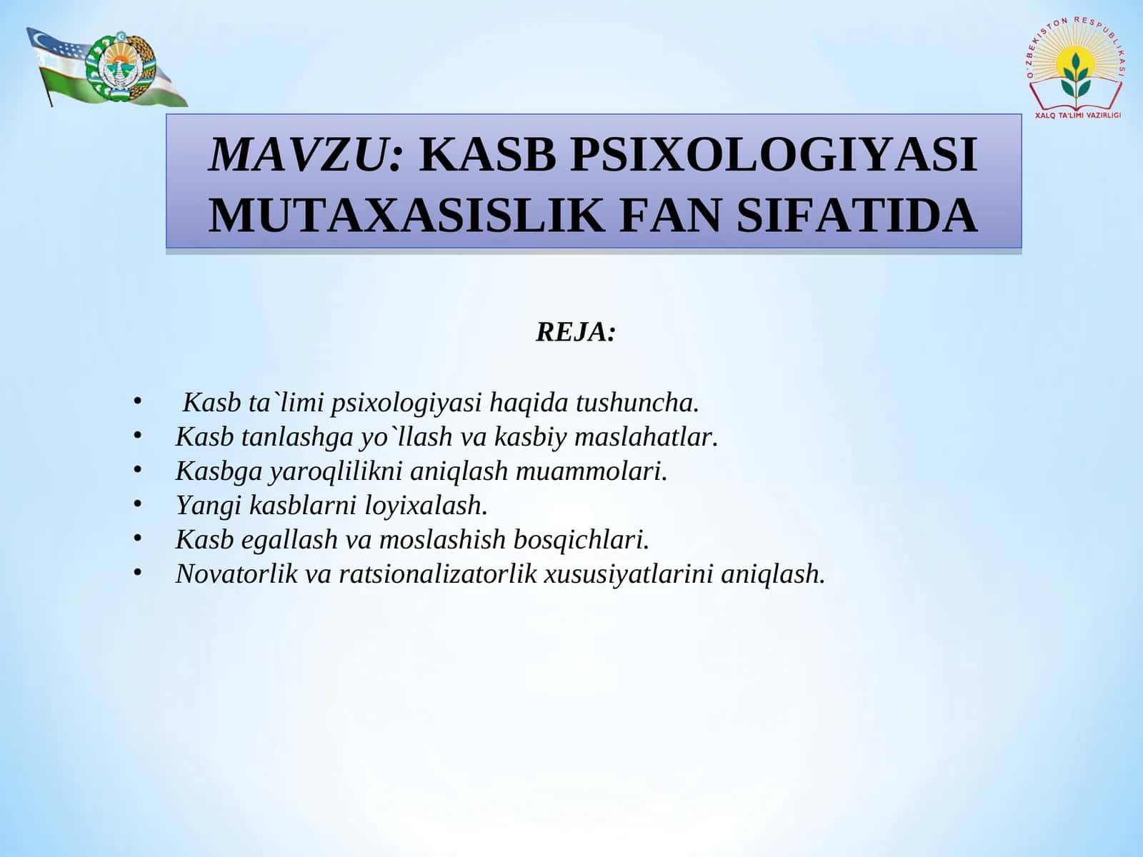 Kasb Psixologiyasi
