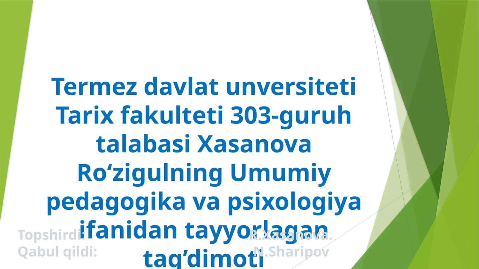 Umumi ypedagogika va psixologiya