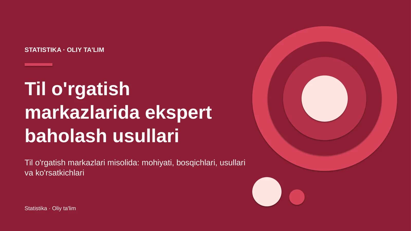 til o'rgatish markazlarida ekspert baholash usullari 1982