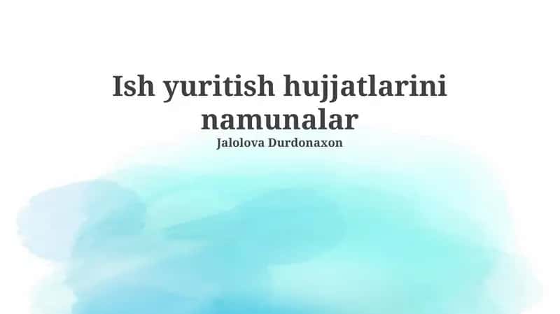 Biznes hujjatlari