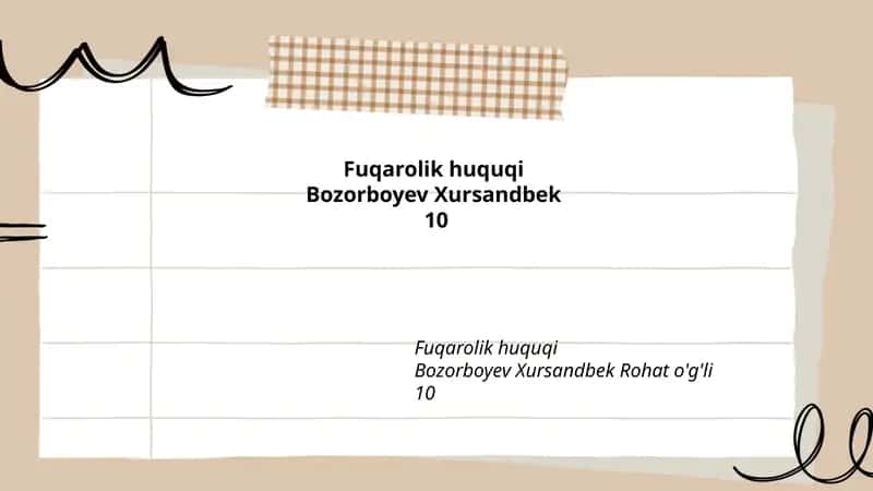 Fuqarolik huquqi