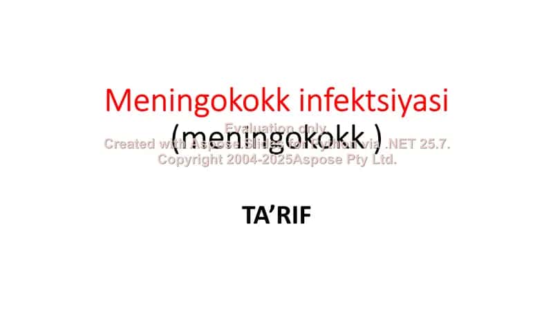 Meningokokk infektsiyasi