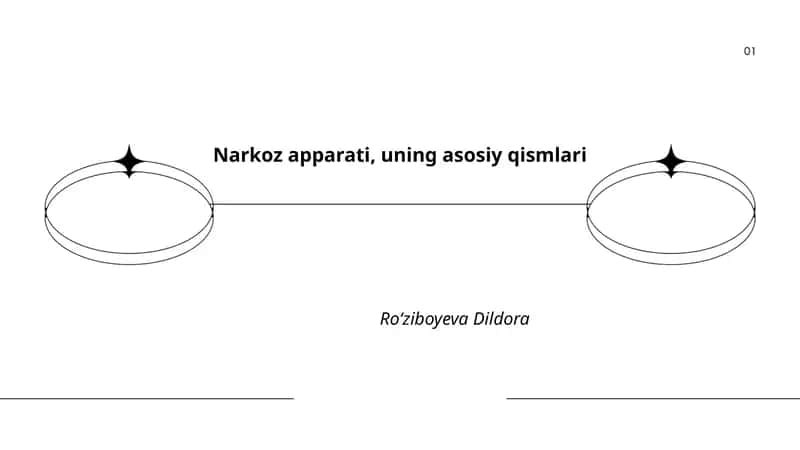 Narkoz apparati, uning asosiy qismlari