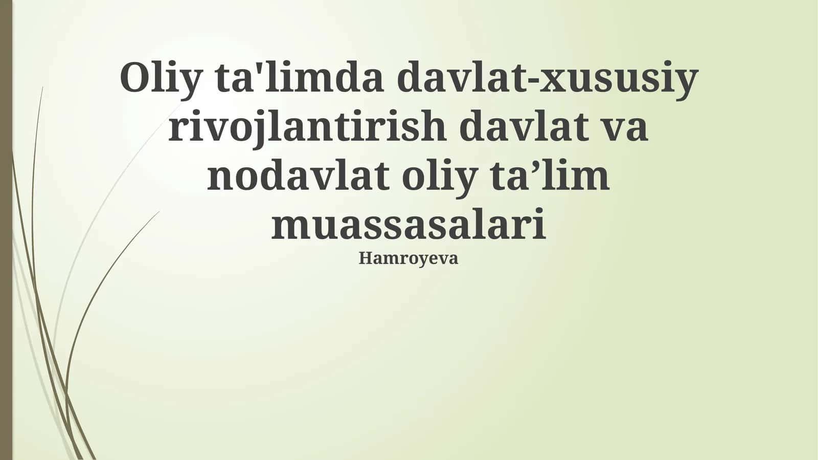 Xalqaro tajriba va eng yaxshi amaliyotlar