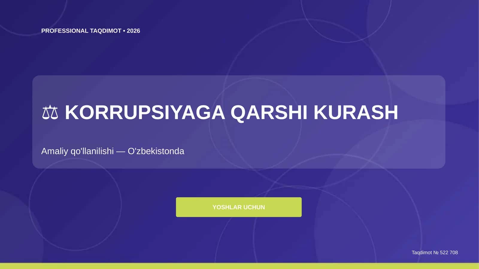 Korrupsiyaga qarshi kurash: amaliy qo'llanilishi (O'zbekistonda) [yoshlar uchun]