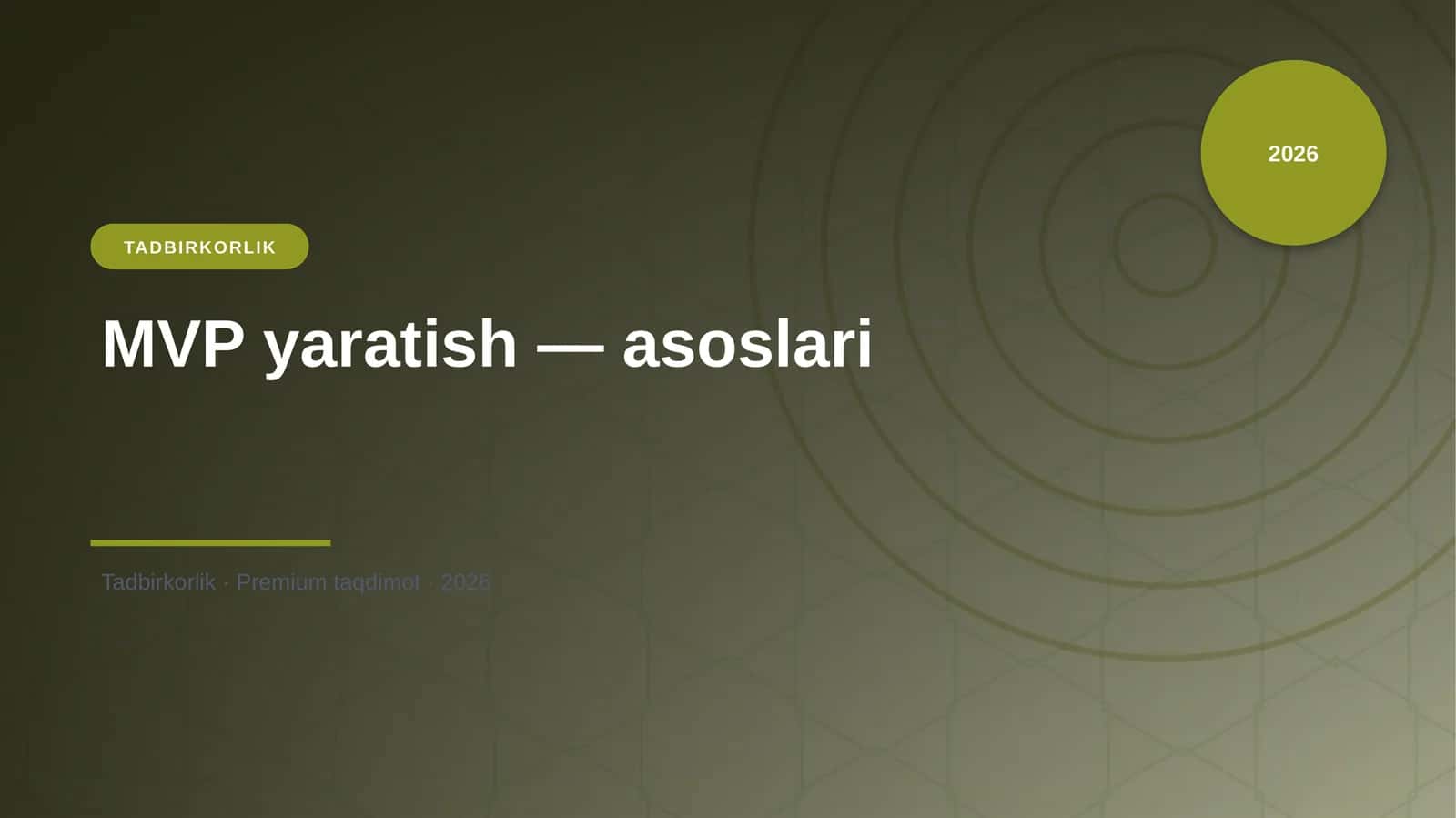 MVP yaratish — asoslari