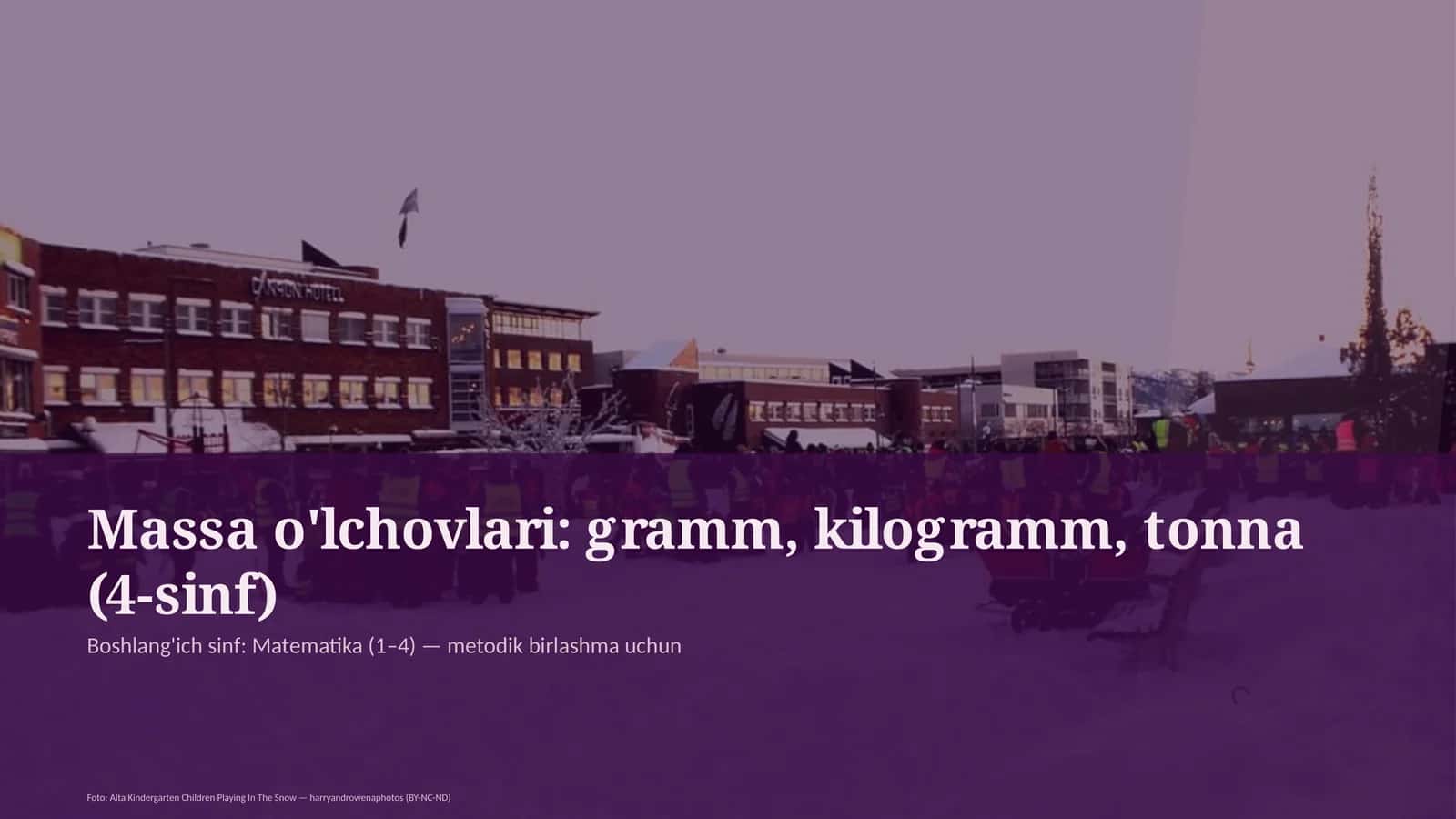Massa o'lchovlari (4-sinf)