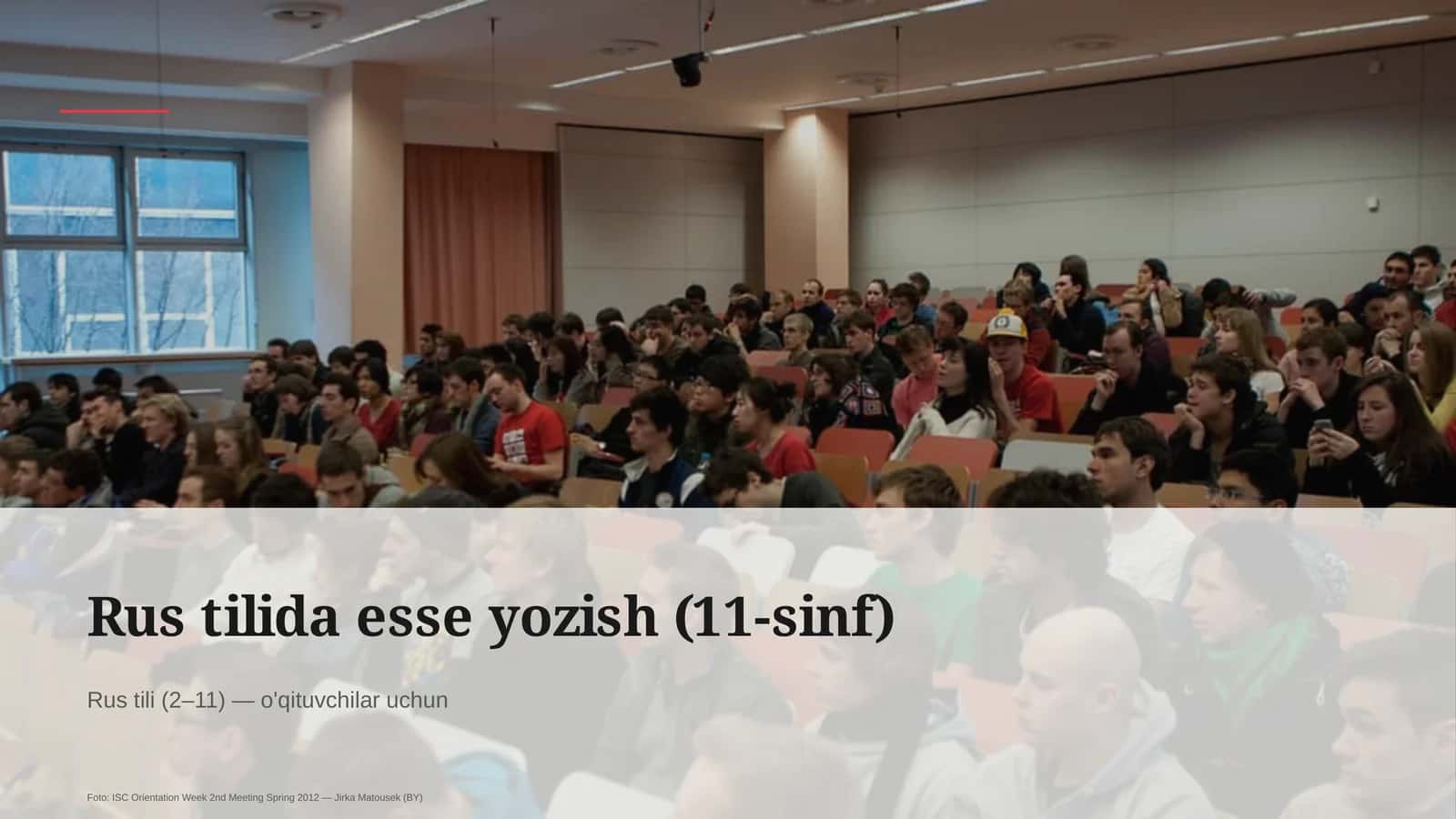 Rus tilida esse yozish (11-sinf)