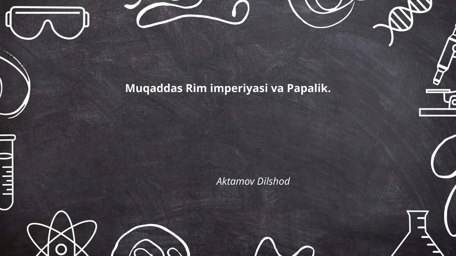 Muqaddas Rim imperiyasi va Papalik