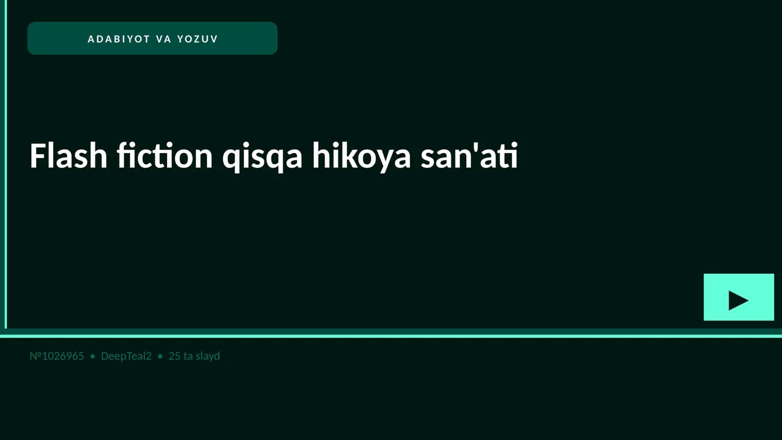 Flash fiction qisqa hikoya san'ati