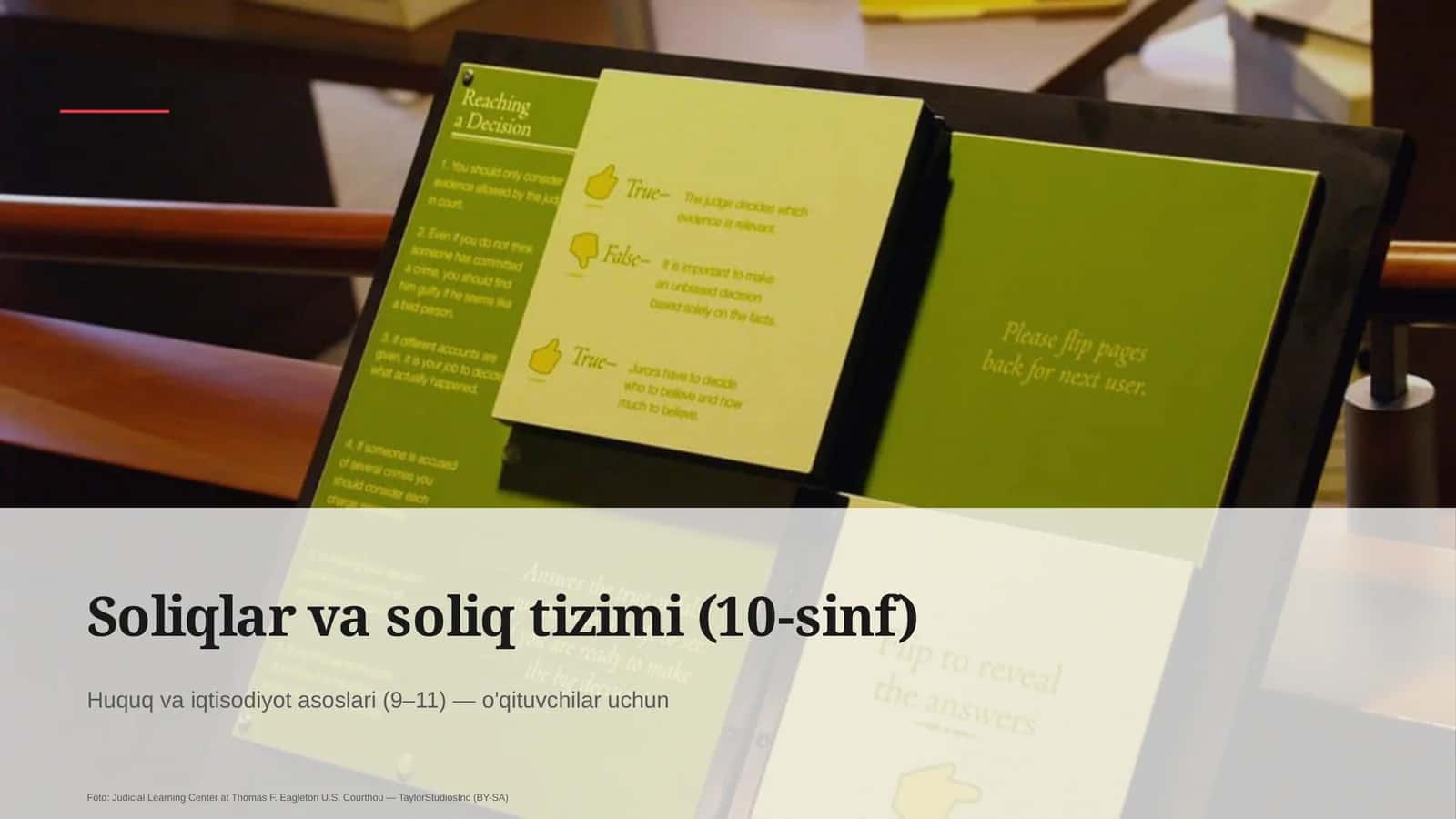 Soliqlar va soliq tizimi (10-sinf)