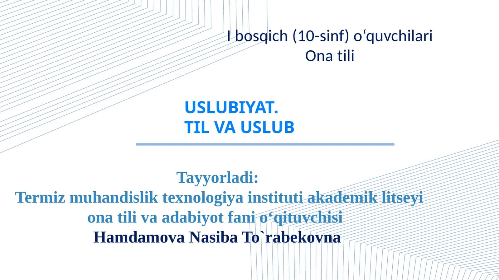Ona tili va adabiyot faniga oid savollar