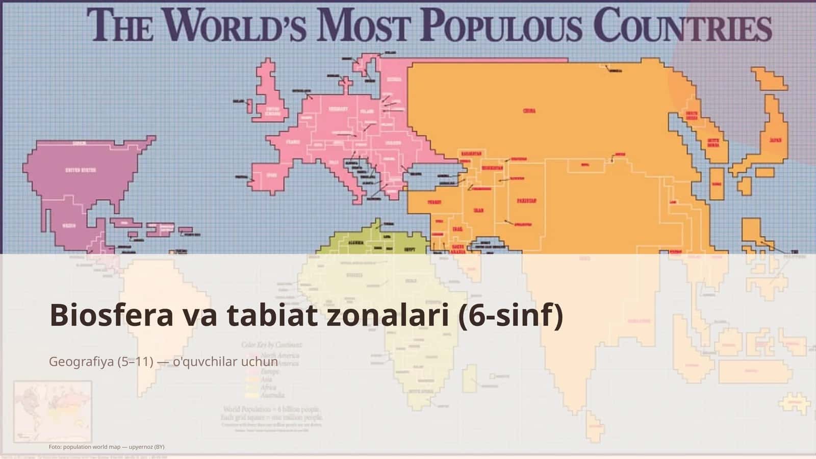 Biosfera va tabiat zonalari (6-sinf)