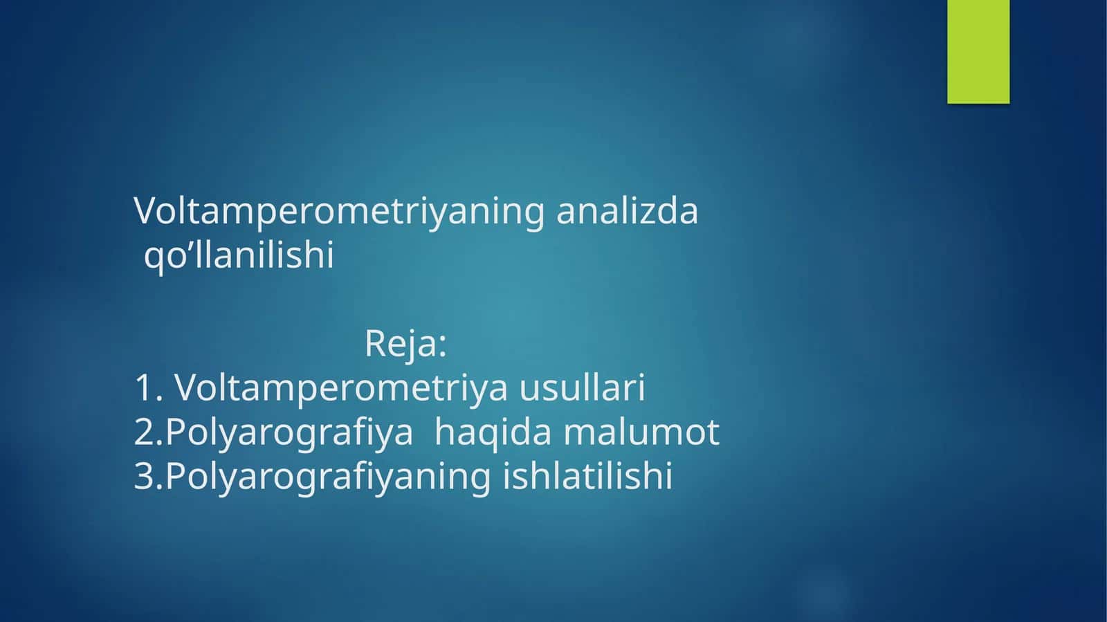 Voltamperometriya usullari