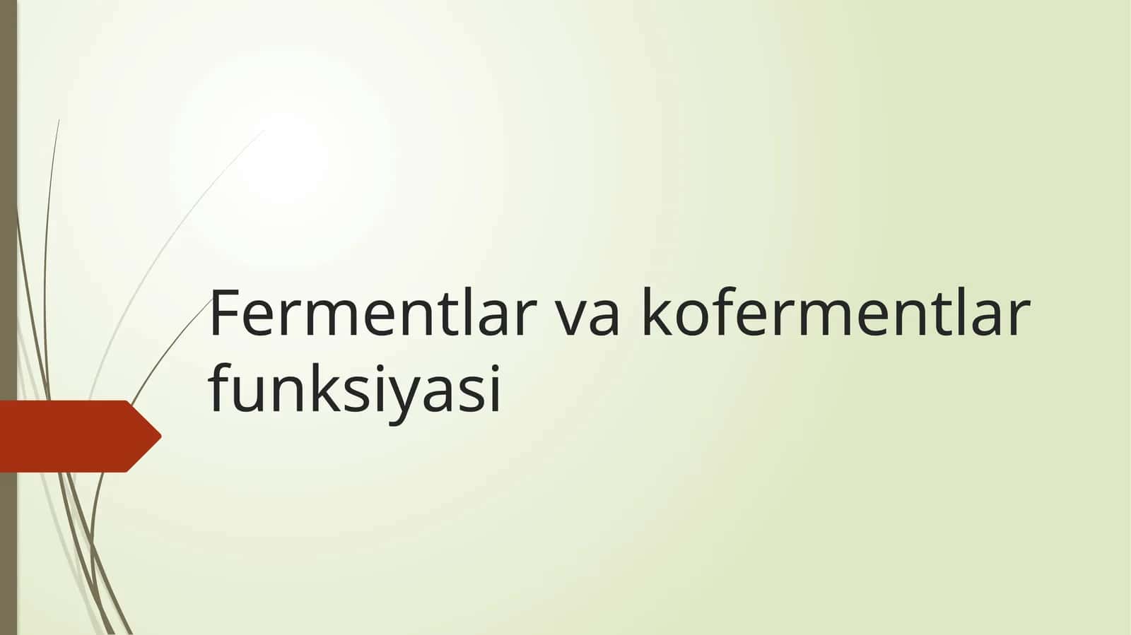 Fermentlar va kofermentlar