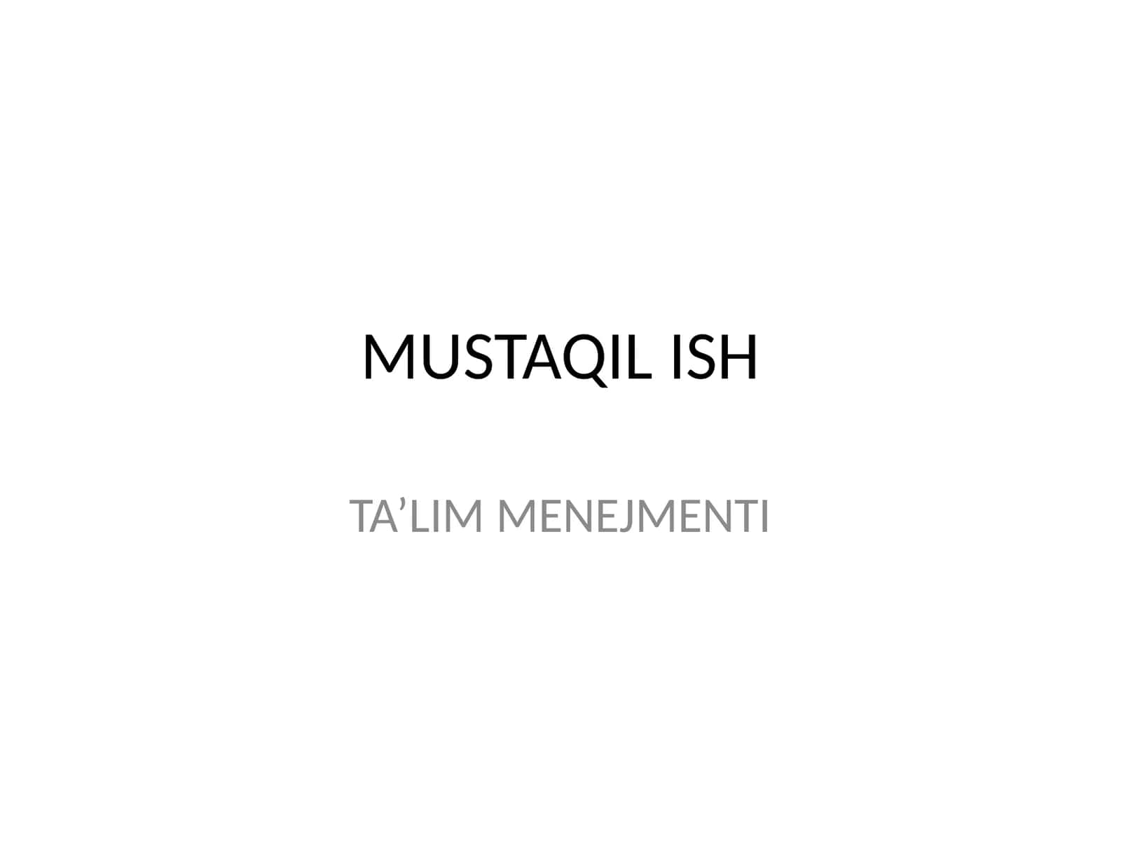 TA’LIM MENEJMENTI