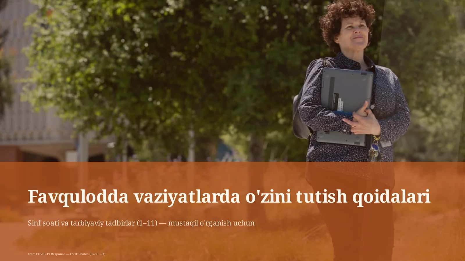 Favqulodda vaziyatlarda o'zini tutish qoidalari