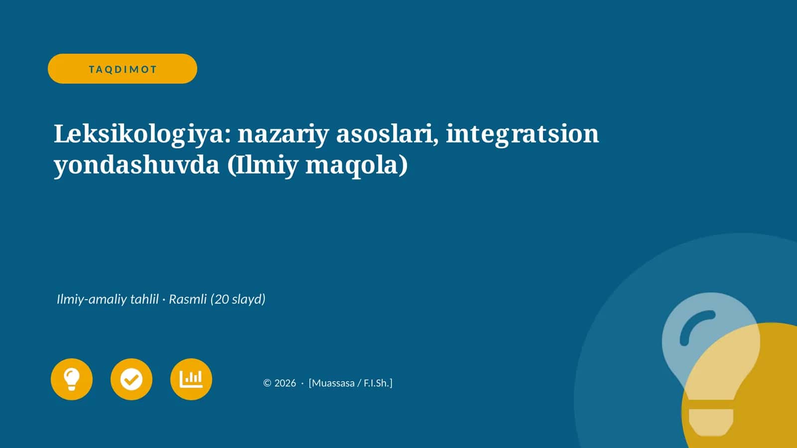 Leksikologiya: nazariy asoslari, integratsion yondashuvda (Ilmiy maqola)