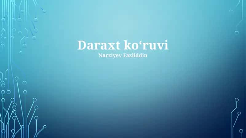 Daraxt Ko'rinishini Amalga Oshirish