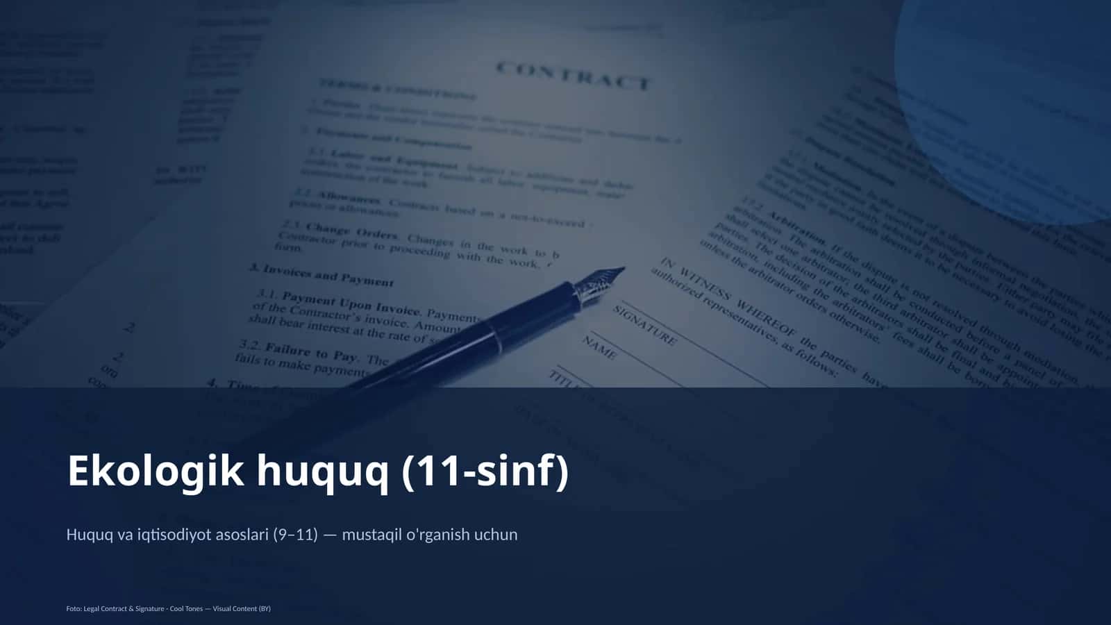 Ekologik huquq (11-sinf)