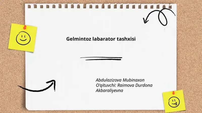 Gelmintoz labarator tashxisi