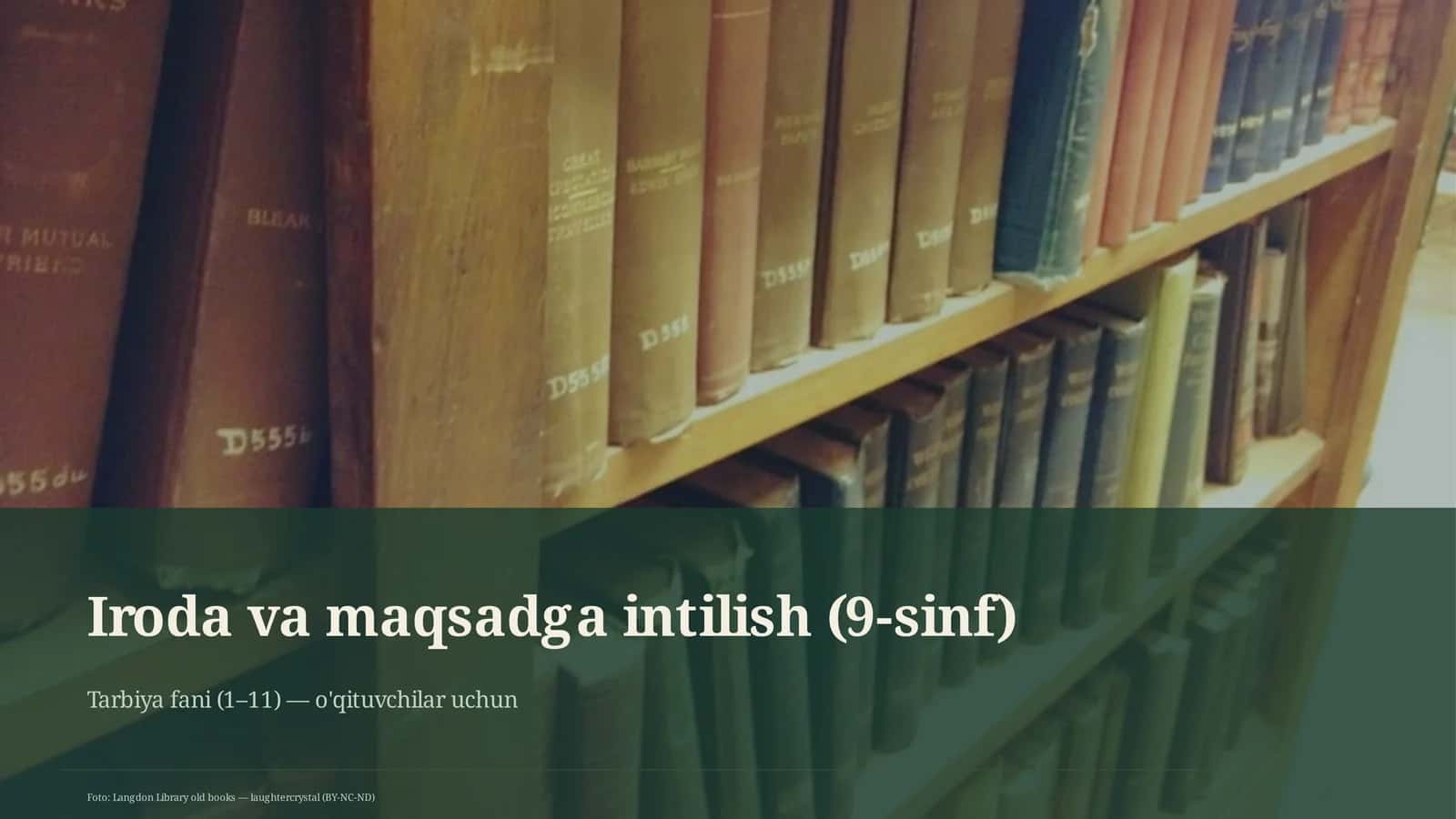 Iroda va maqsadga intilish (9-sinf)