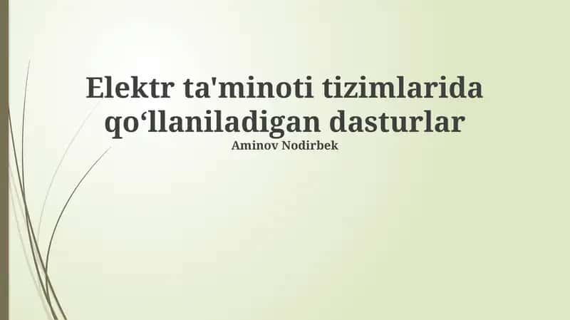 Tarmoqni modellashtirish va tahlil qilish dasturlari