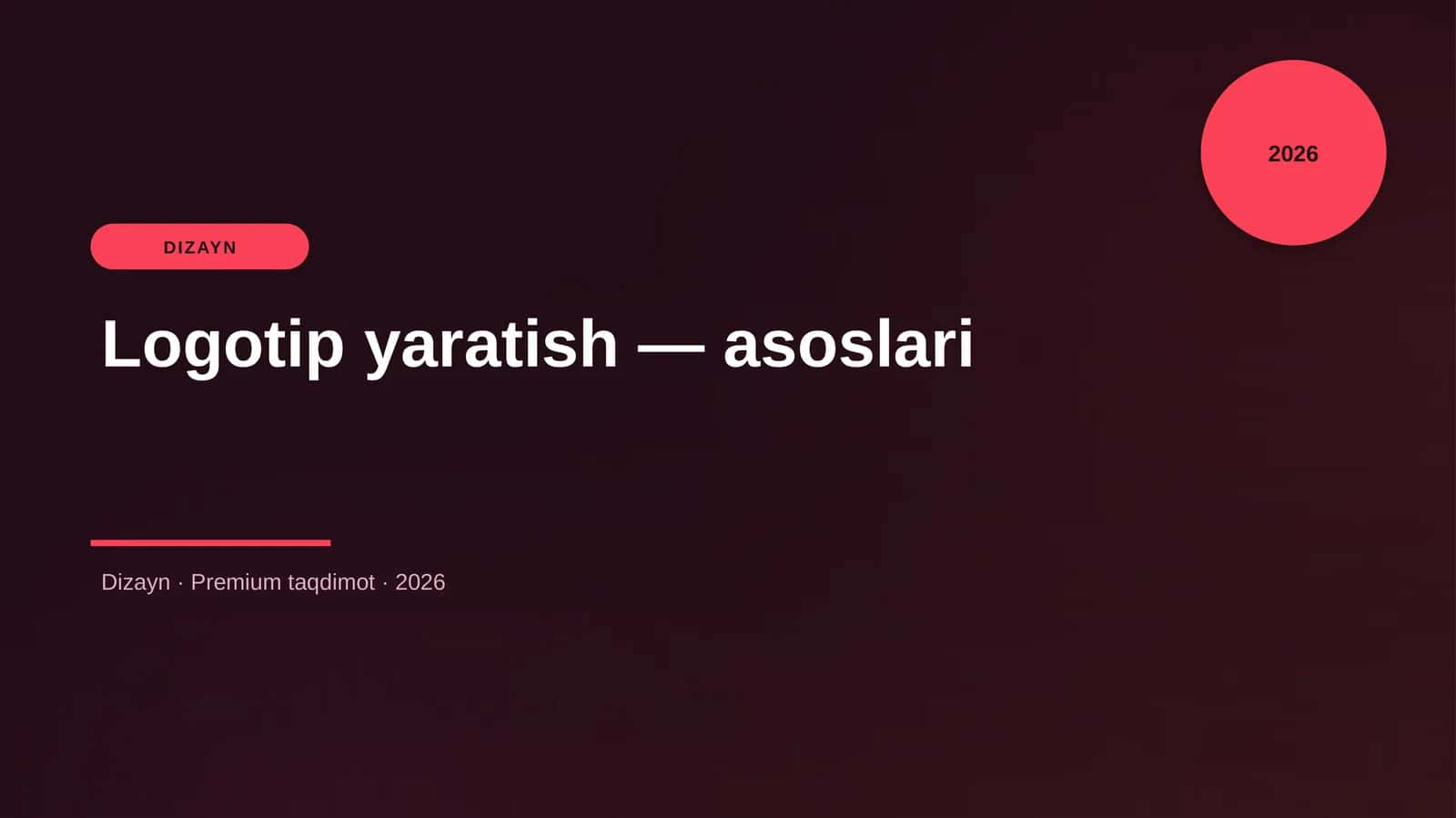 Logotip yaratish — asoslari
