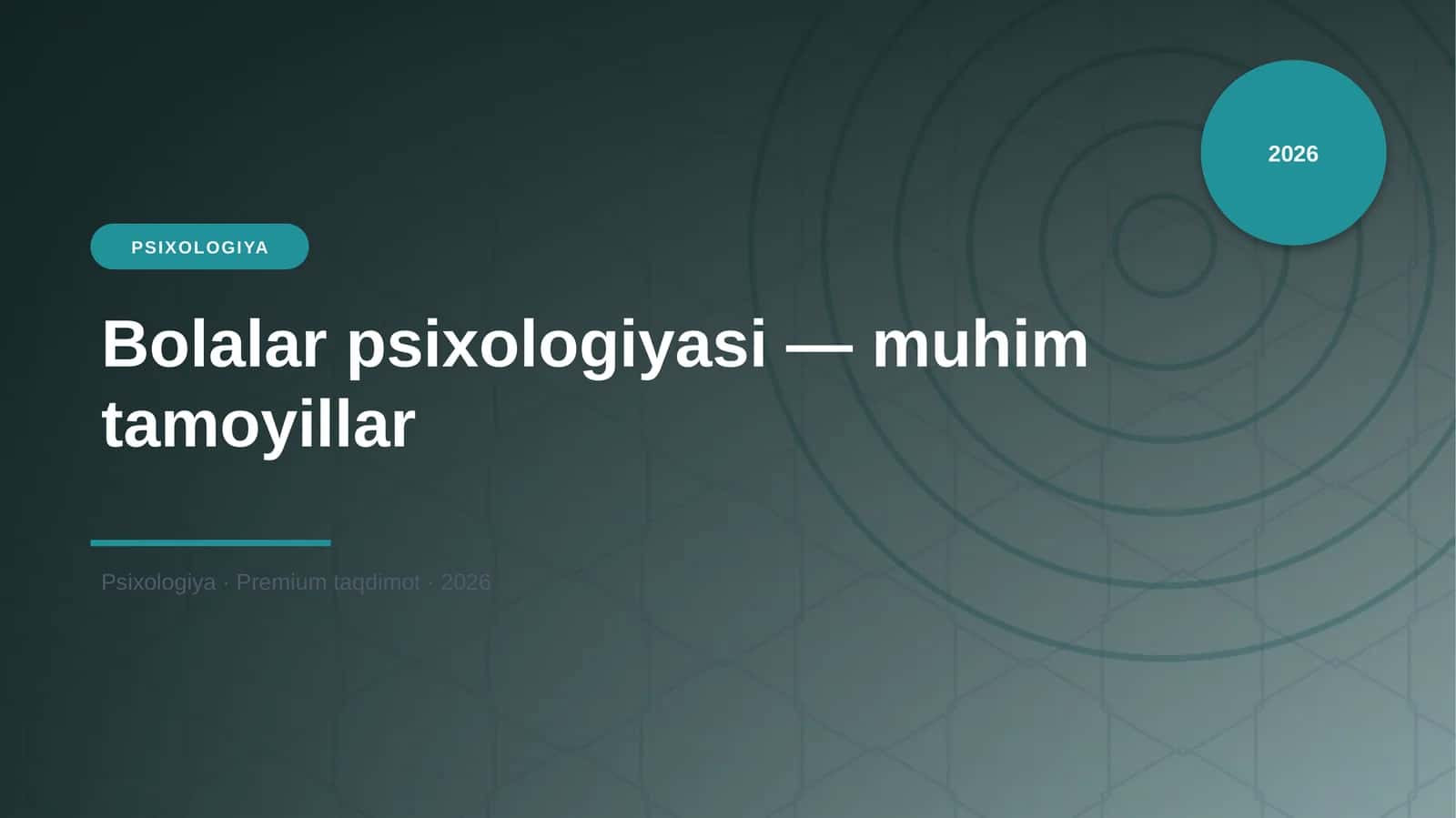 Bolalar psixologiyasi — muhim tamoyillar