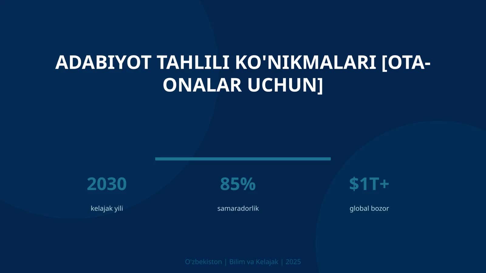 Adabiyot tahlili ko'nikmalari [ota-onalar uchun]