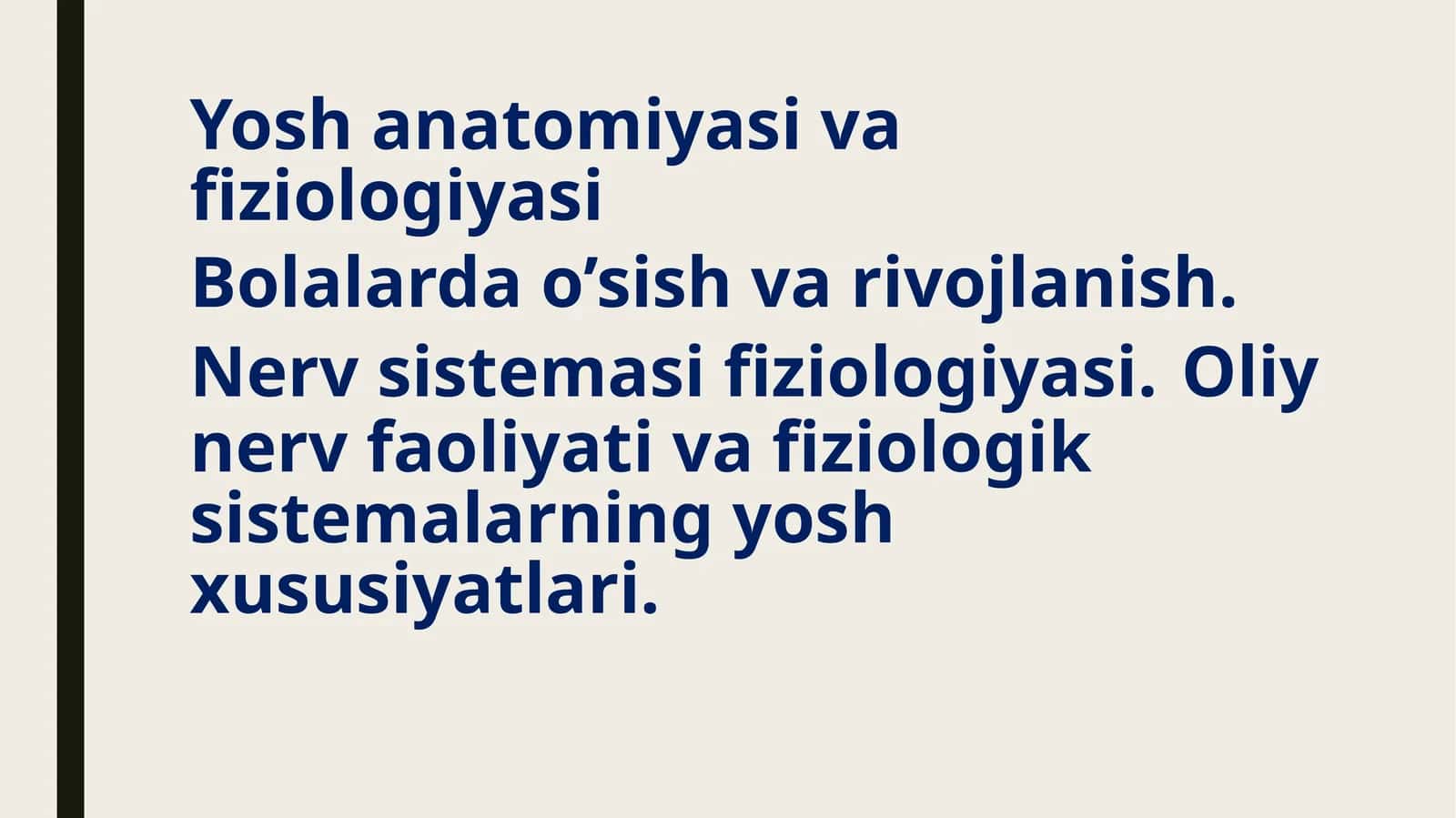 Yosh anatomiyasi va fiziologiyasi Bolalarda o’sish va rivojlanish.