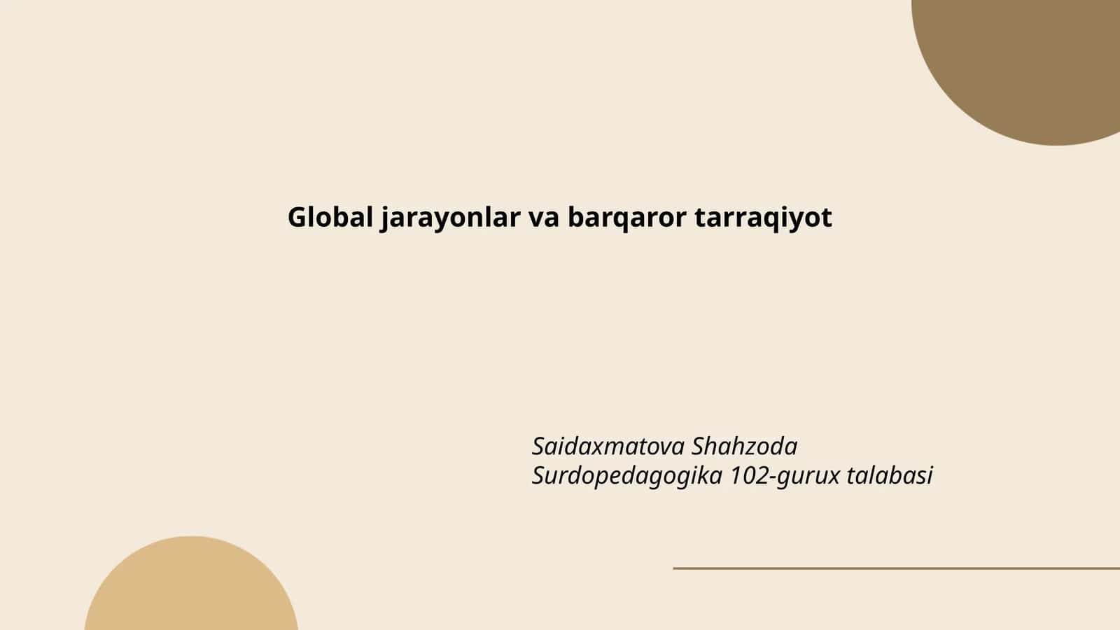 Global isish va iqlim o'zgarishi