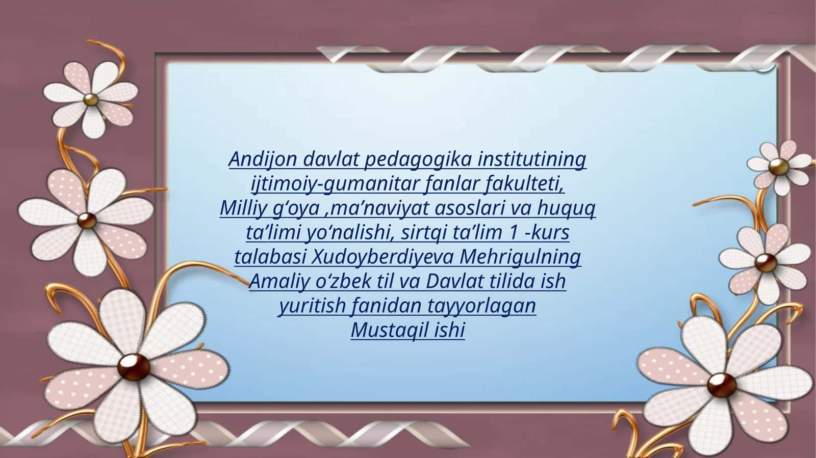 Hujjatning asosiy qismlari