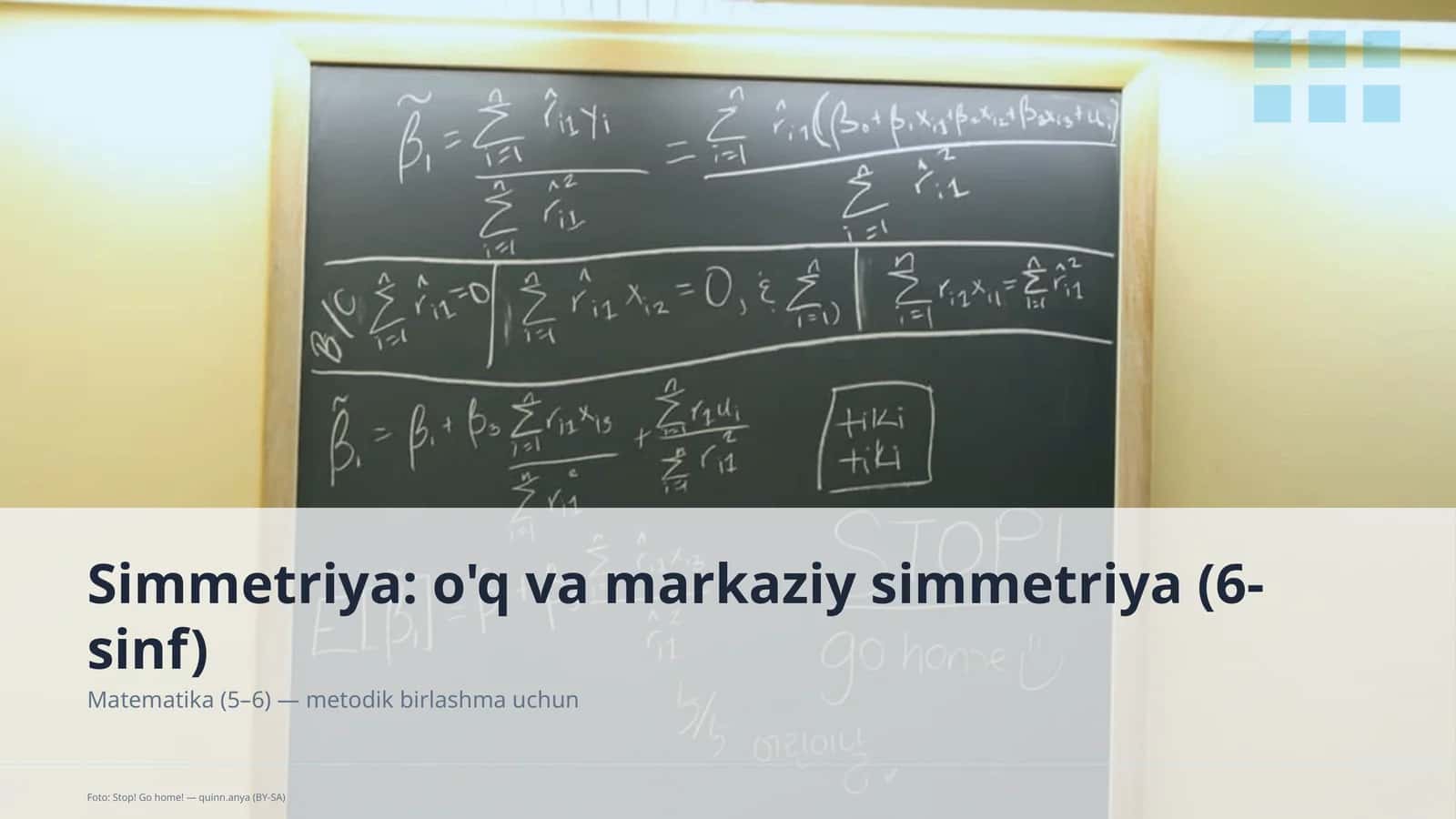 Simmetriya: o'q va markaziy simmetriya (6-sinf)