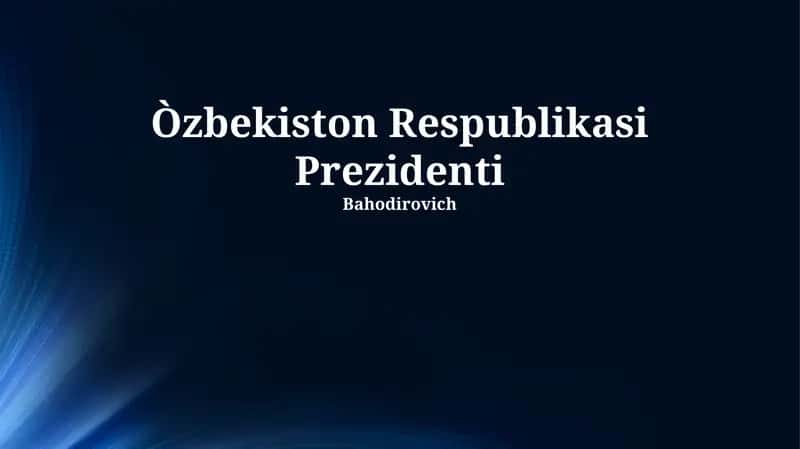 Oʻzbekiston Respublikasi Prezidenti