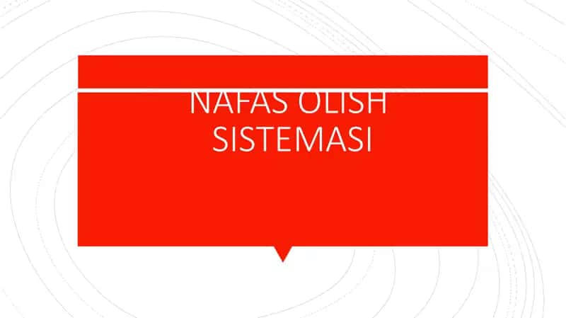 NAFAS OLISH SISTEMASI