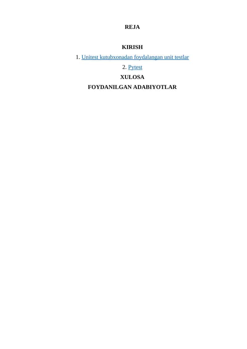 Testlash usullati