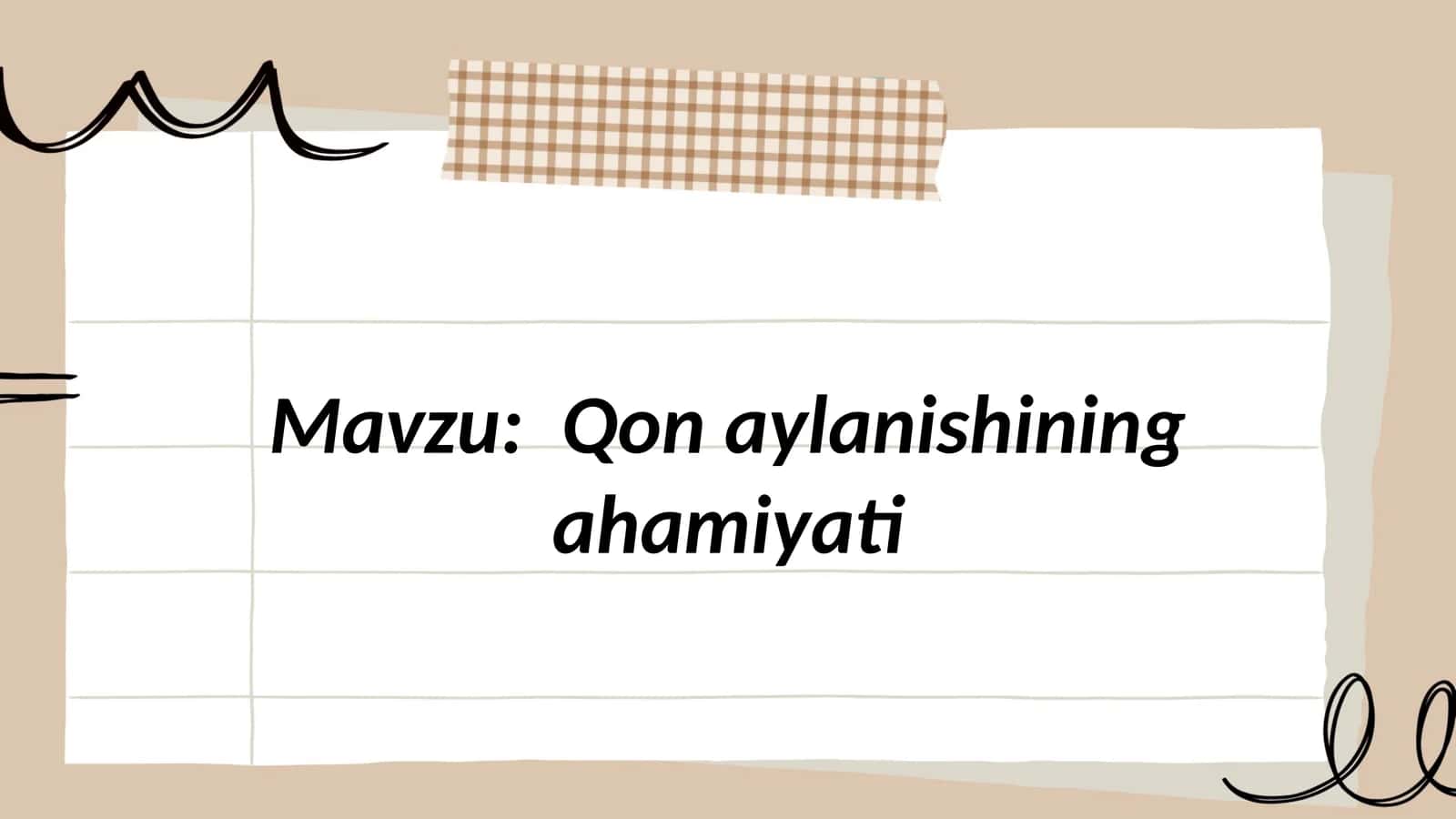 Qon aylanishining ahamiyati