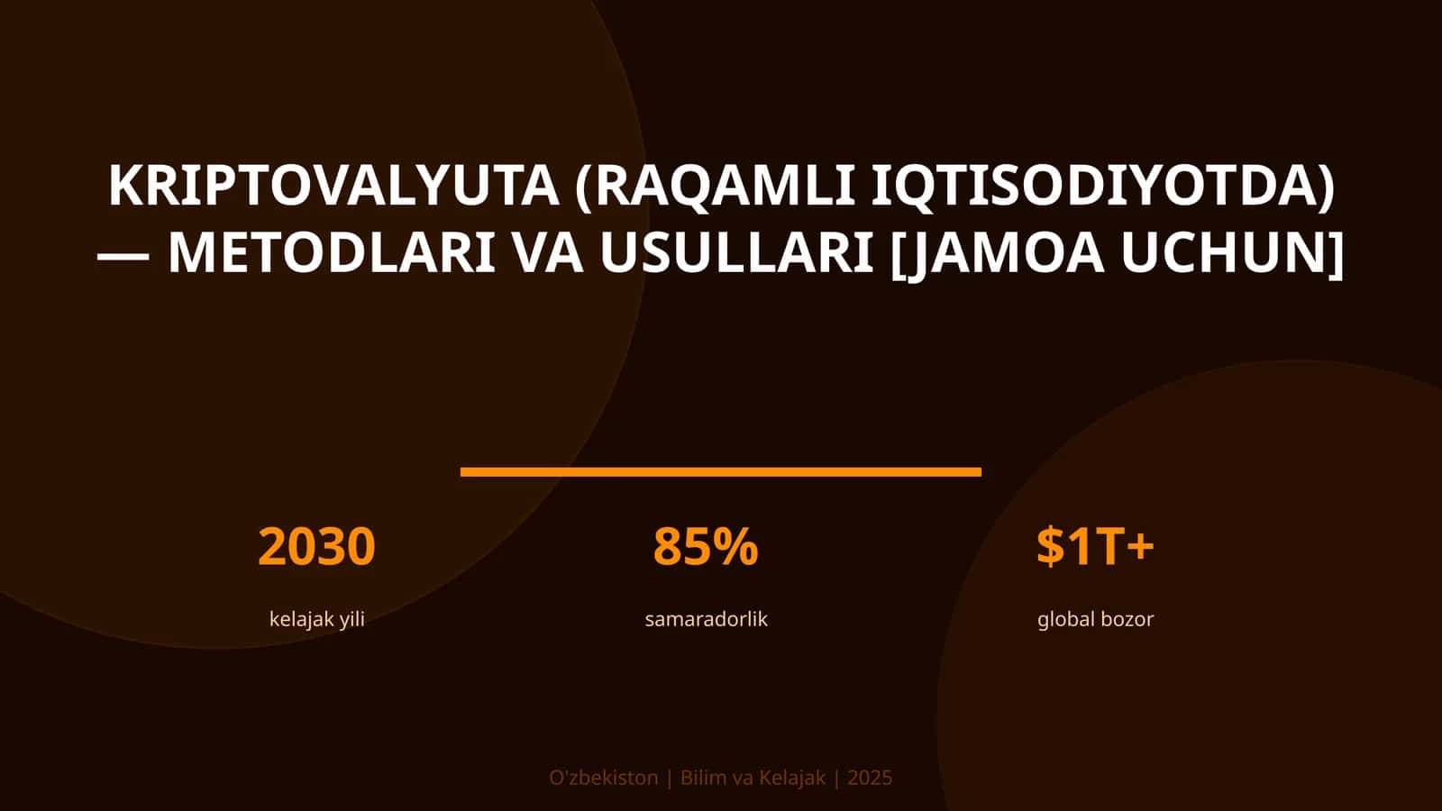 Kriptovalyuta (raqamli iqtisodiyotda) — metodlari va usullari [jamoa uchun]
