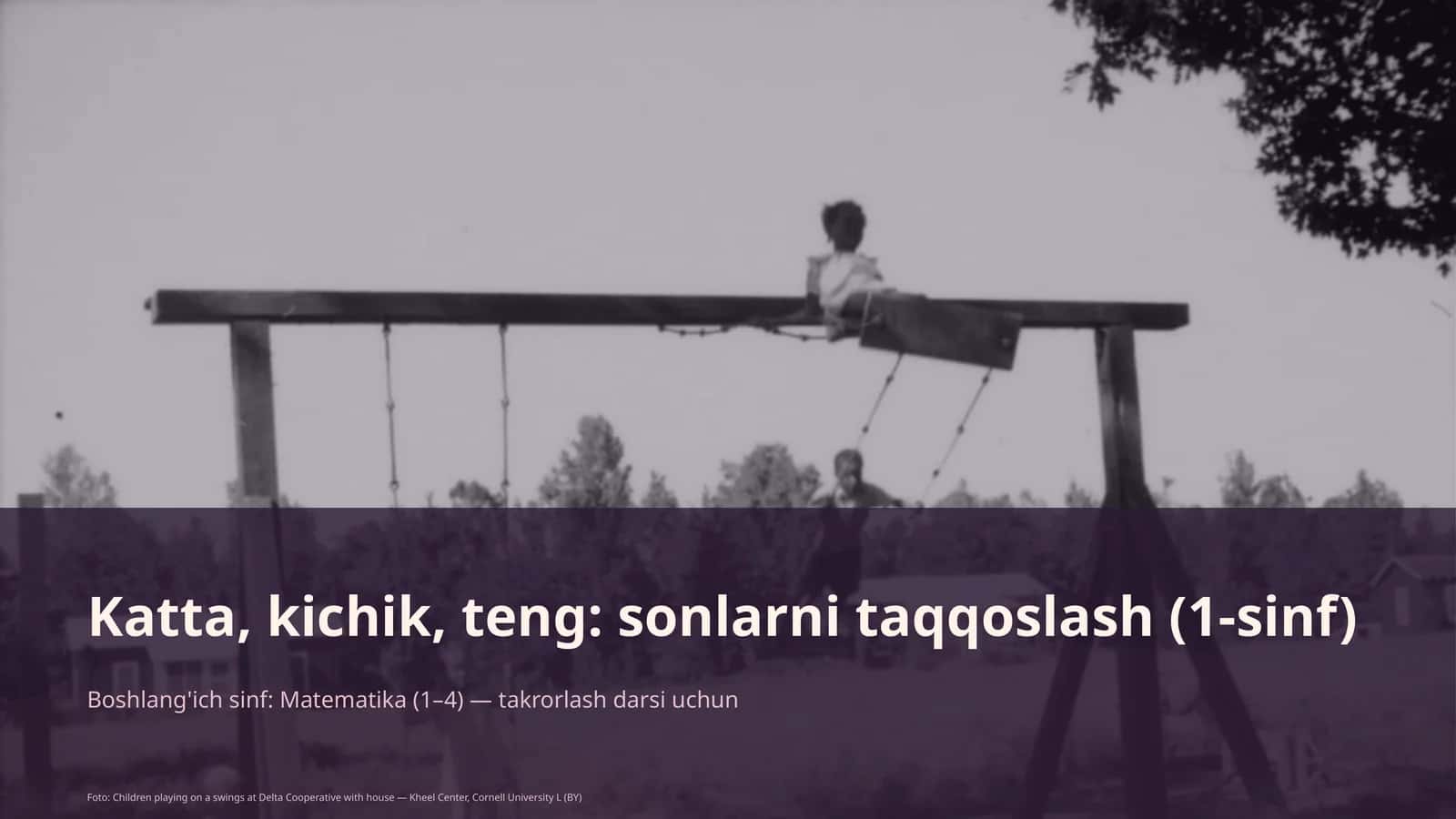 Boshlang'ich sinf: Matematika (1–