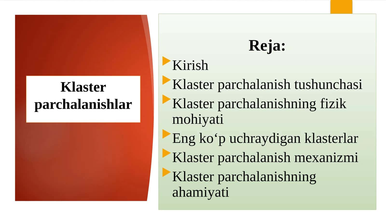 Klasterparchalanish
