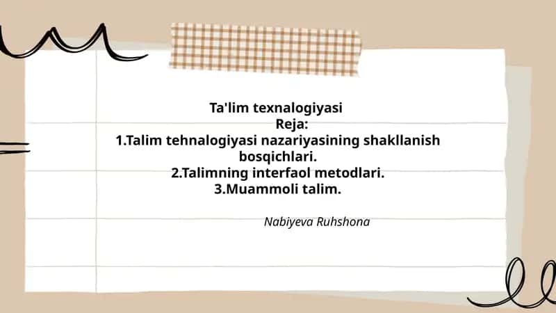 Ta'lim texnalogiyasi