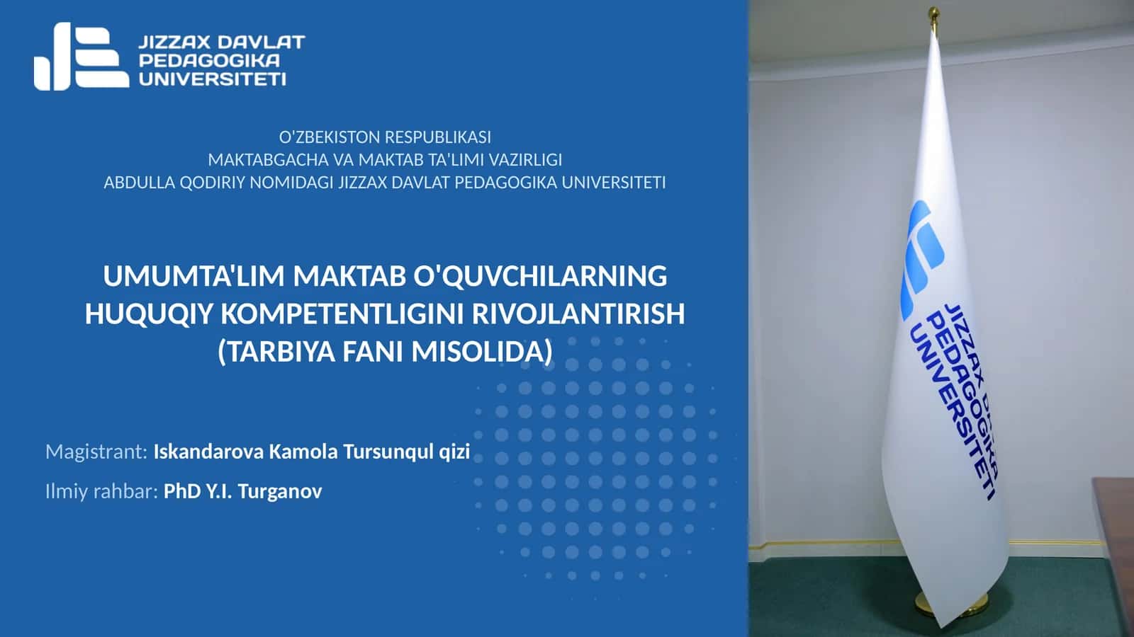 UMUMTA'LIM MAKTAB O'QUVCHILARNING HUQUQIY KOMPETENTLIGINI RIVOJLANTIRISH