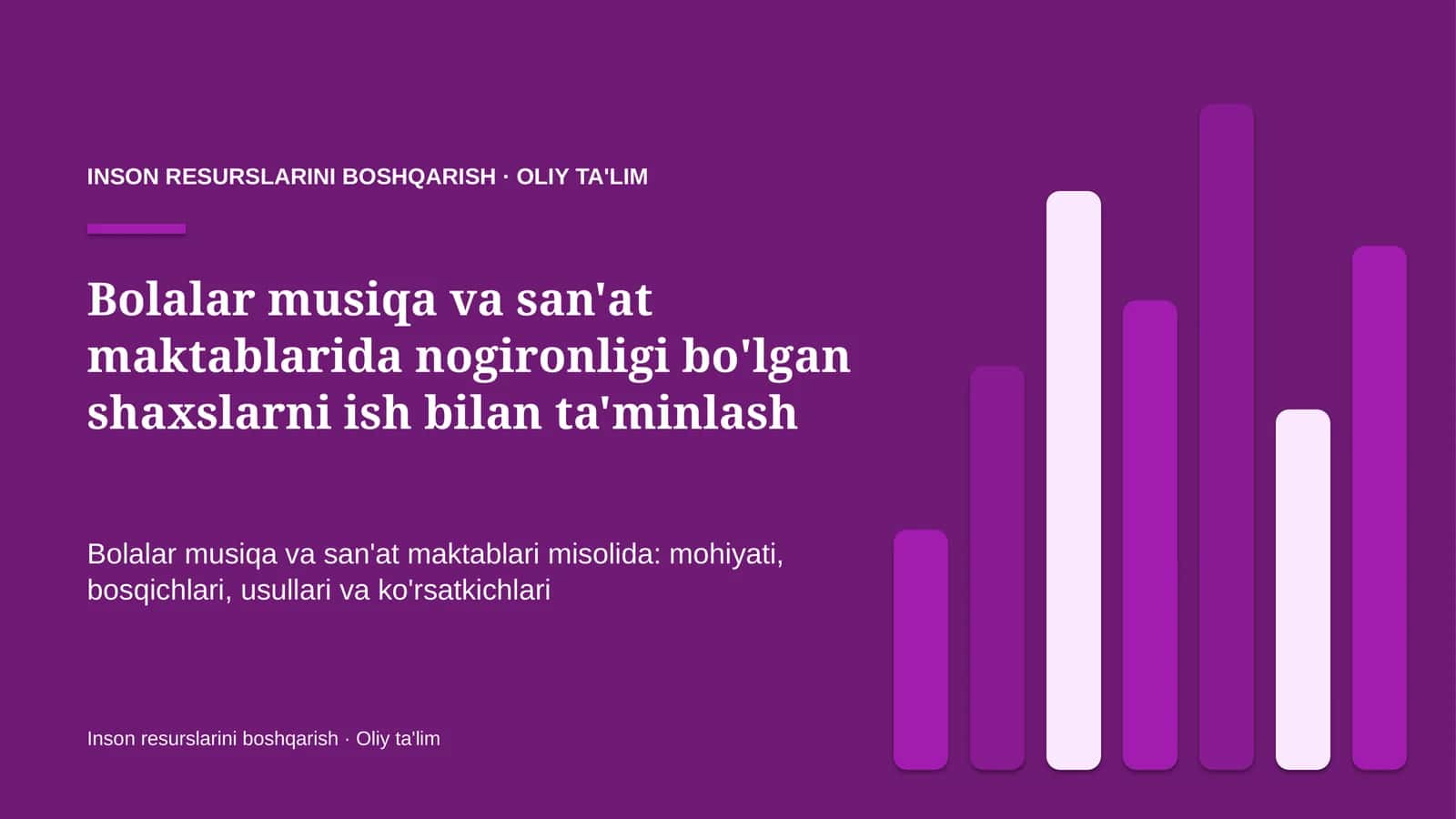 bolalar musiqa va san'at maktablarida nogironligi bo'lgan shaxslarni ish bilan ta'minlash 5020